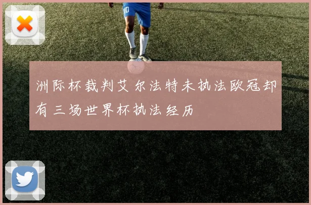 洲际杯裁判艾尔法特未执法欧冠却有三场世界杯执法经历